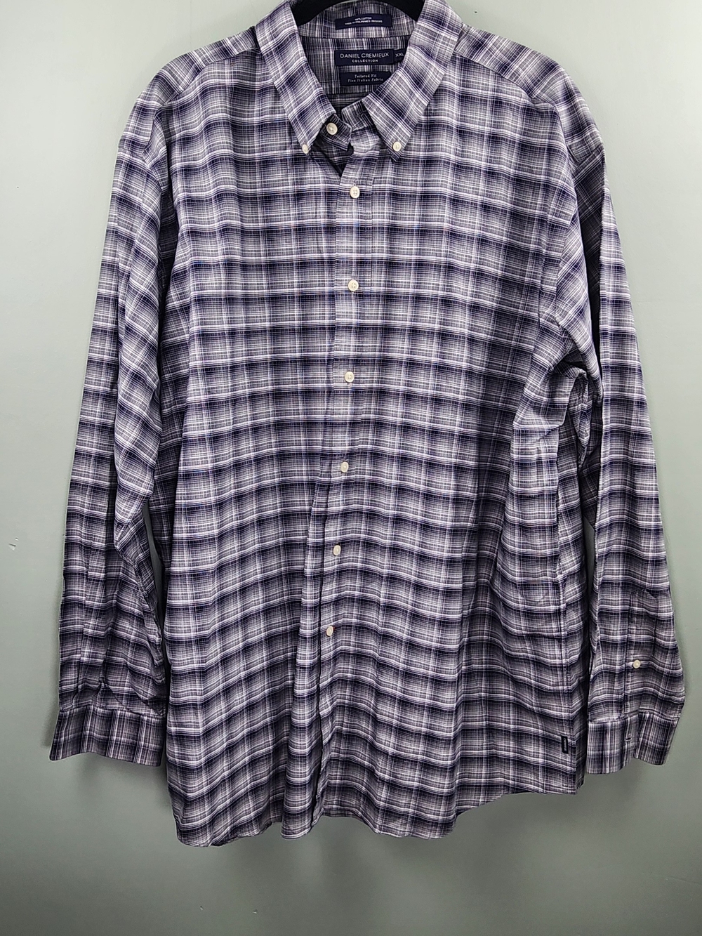 Daniel Cremieux XXL Plaid Shirt Tailored Fit Italian Fabric Preppy
